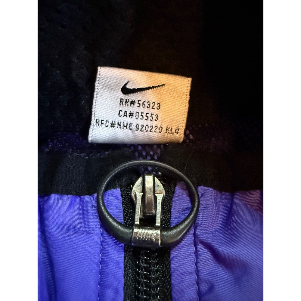Nike Womens Windbreaker Jacket Purple Light Blue Black Sportswear Zip Up - Picture 6 of 11